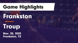 Frankston  vs Troup  Game Highlights - Nov. 30, 2020