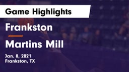 Frankston  vs Martins Mill  Game Highlights - Jan. 8, 2021