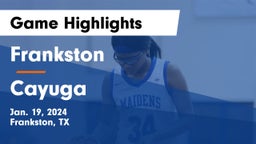 Frankston  vs Cayuga  Game Highlights - Jan. 19, 2024