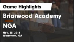 Briarwood Academy  vs NGA Game Highlights - Nov. 30, 2018