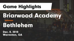 Briarwood Academy  vs Bethlehem Game Highlights - Dec. 8, 2018