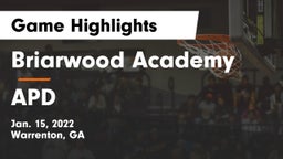 Briarwood Academy  vs APD Game Highlights - Jan. 15, 2022