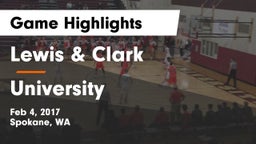 Lewis & Clark  vs University  Game Highlights - Feb 4, 2017