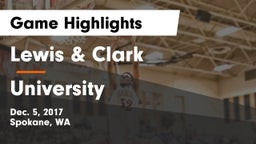 Lewis & Clark  vs University  Game Highlights - Dec. 5, 2017