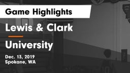 Lewis & Clark  vs University  Game Highlights - Dec. 13, 2019