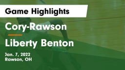 Cory-Rawson  vs Liberty Benton  Game Highlights - Jan. 7, 2022