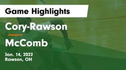 Cory-Rawson  vs McComb  Game Highlights - Jan. 14, 2022