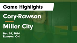 Cory-Rawson  vs Miller City Game Highlights - Dec 06, 2016