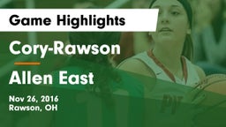 Cory-Rawson  vs Allen East  Game Highlights - Nov 26, 2016