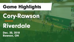 Cory-Rawson  vs Riverdale  Game Highlights - Dec. 20, 2018