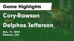 Cory-Rawson  vs Delphos Jefferson  Game Highlights - Dec. 11, 2018