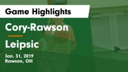 Cory-Rawson  vs Leipsic  Game Highlights - Jan. 31, 2019