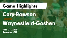 Cory-Rawson  vs Waynesfield-Goshen  Game Highlights - Jan. 21, 2023