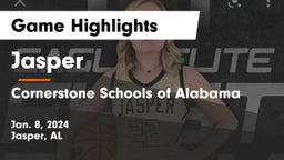 Jasper  vs Cornerstone Schools of Alabama Game Highlights - Jan. 8, 2024