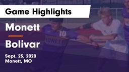 Monett  vs Bolivar Game Highlights - Sept. 25, 2020
