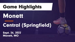 Monett  vs Central  (Springfield) Game Highlights - Sept. 26, 2022