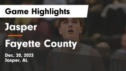 Jasper  vs Fayette County  Game Highlights - Dec. 20, 2023