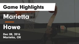 Marietta  vs Howe  Game Highlights - Dec 08, 2016