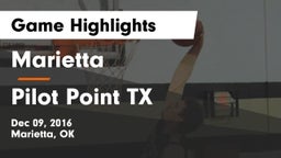 Marietta  vs Pilot Point TX Game Highlights - Dec 09, 2016