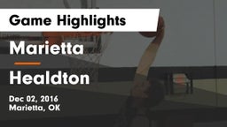 Marietta  vs Healdton  Game Highlights - Dec 02, 2016