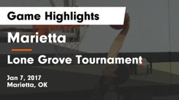 Marietta  vs Lone Grove Tournament Game Highlights - Jan 7, 2017