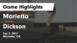 Marietta  vs Dickson  Game Highlights - Jan 9, 2017