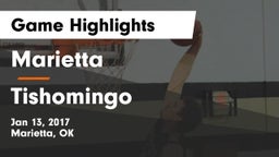 Marietta  vs Tishomingo  Game Highlights - Jan 13, 2017
