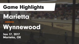 Marietta  vs Wynnewood Game Highlights - Jan 17, 2017