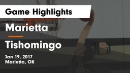 Marietta  vs Tishomingo  Game Highlights - Jan 19, 2017