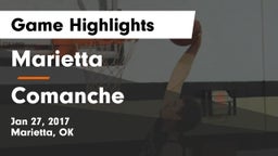 Marietta  vs Comanche  Game Highlights - Jan 27, 2017