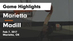 Marietta  vs Madill Game Highlights - Feb 7, 2017