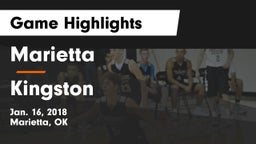 Marietta  vs Kingston Game Highlights - Jan. 16, 2018