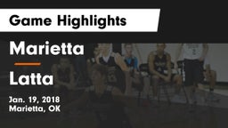 Marietta  vs Latta  Game Highlights - Jan. 19, 2018