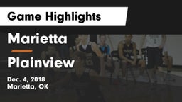 Marietta  vs Plainview Game Highlights - Dec. 4, 2018