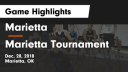 Marietta  vs Marietta Tournament Game Highlights - Dec. 28, 2018