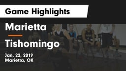 Marietta  vs Tishomingo  Game Highlights - Jan. 22, 2019