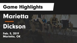 Marietta  vs Dickson  Game Highlights - Feb. 5, 2019
