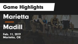 Marietta  vs Madill Game Highlights - Feb. 11, 2019