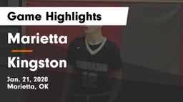 Marietta  vs Kingston  Game Highlights - Jan. 21, 2020