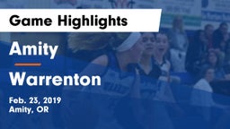 Amity  vs Warrenton  Game Highlights - Feb. 23, 2019