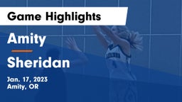 Amity  vs Sheridan  Game Highlights - Jan. 17, 2023
