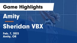Amity  vs Sheridan VBX Game Highlights - Feb. 7, 2023