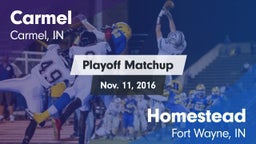 Matchup: Carmel  vs. Homestead  2016