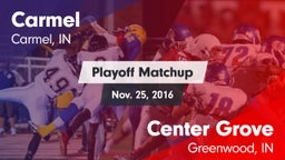 Matchup: Carmel  vs. Center Grove  2016