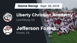 Recap: Liberty Christian Academy vs. Jefferson Forest  2018