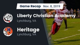 Recap: Liberty Christian Academy vs. Heritage  2019