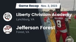 Recap: Liberty Christian Academy vs. Jefferson Forest  2023