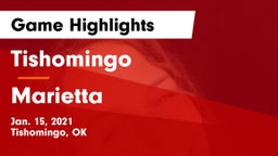Tishomingo  vs Marietta  Game Highlights - Jan. 15, 2021