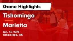Tishomingo  vs Marietta  Game Highlights - Jan. 13, 2023