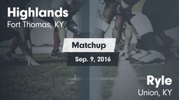 Matchup: Highlands High vs. Ryle  2016
